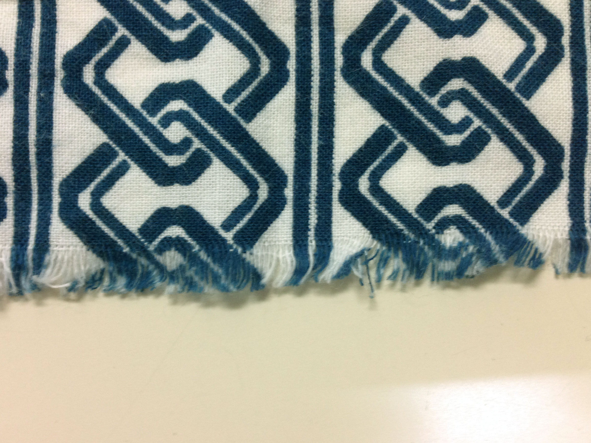 both ends of the tenugui is hewn